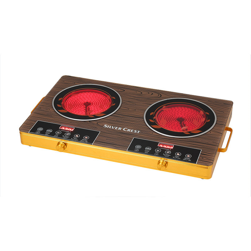 Double-burner electric ceramic stove, multifunctional high-power double-burner electric stove
