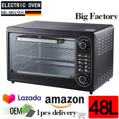 48L large capacity baking oven, multifunctional three-layer upper and lower heating